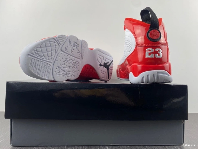 Cheap TBK White Jordan 9 Air Retro Red Gym 302370-160 0630
